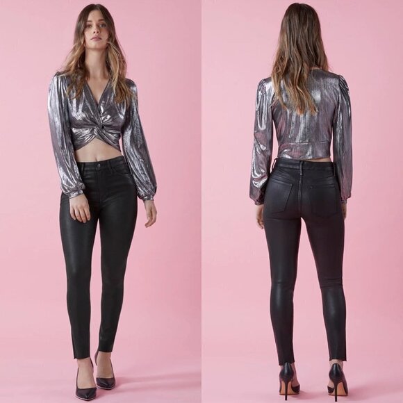 BCBGeneration Womens Black Mid Rise Faux Leather Skinny Pants Size 29 - Picture 1 of 8